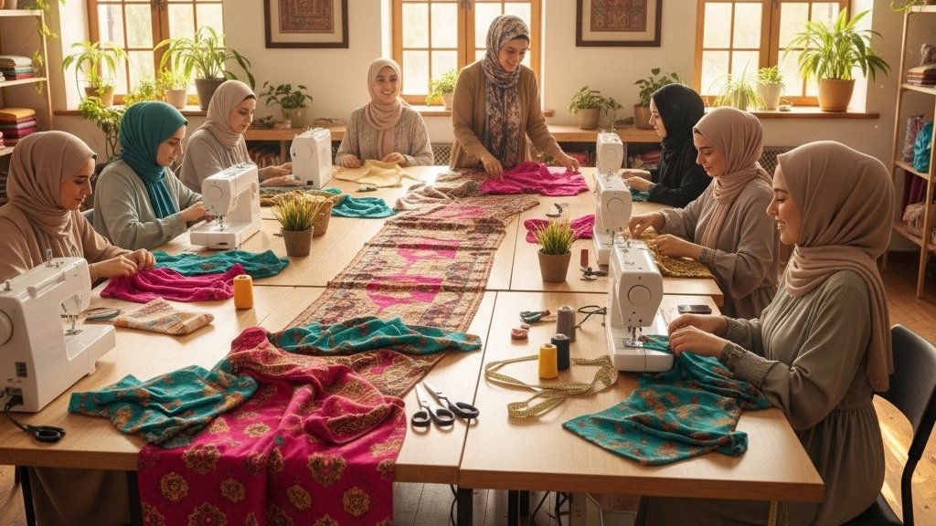 کلاس خیاطی مخصوص خانم‌ها در گرگان